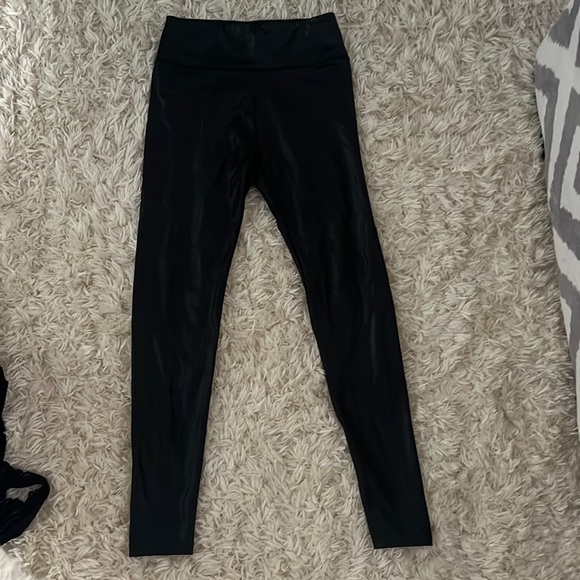 Black Leather Appearance Leggings - Picture 1 of 1